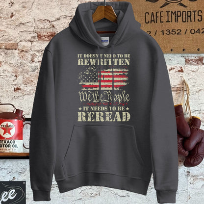 Hoodie / S / Dark Heather It Needs To Be Reread Shirt