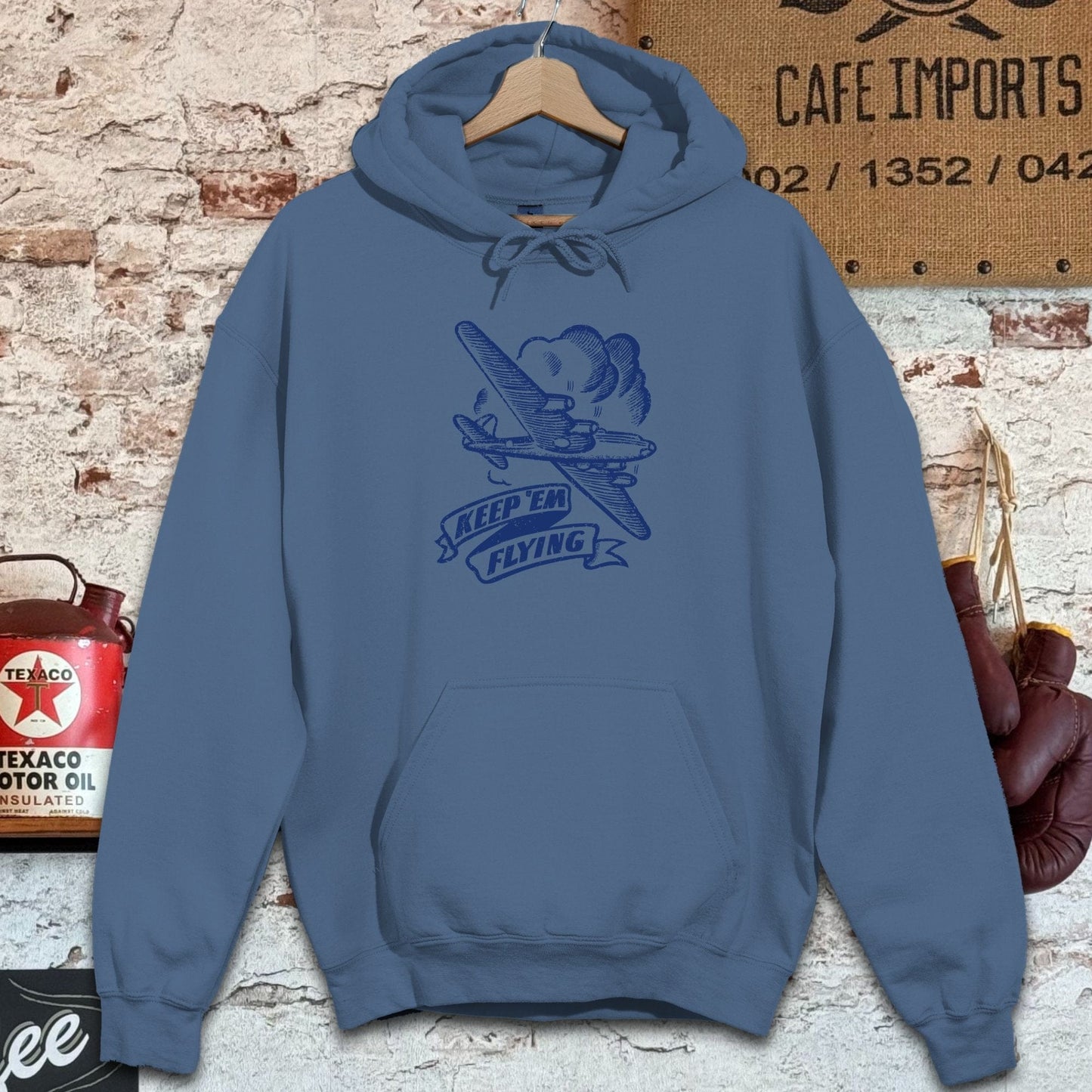 Hoodie / S / Heather Sport Dark Navy Keep 'Em Flying Shirts