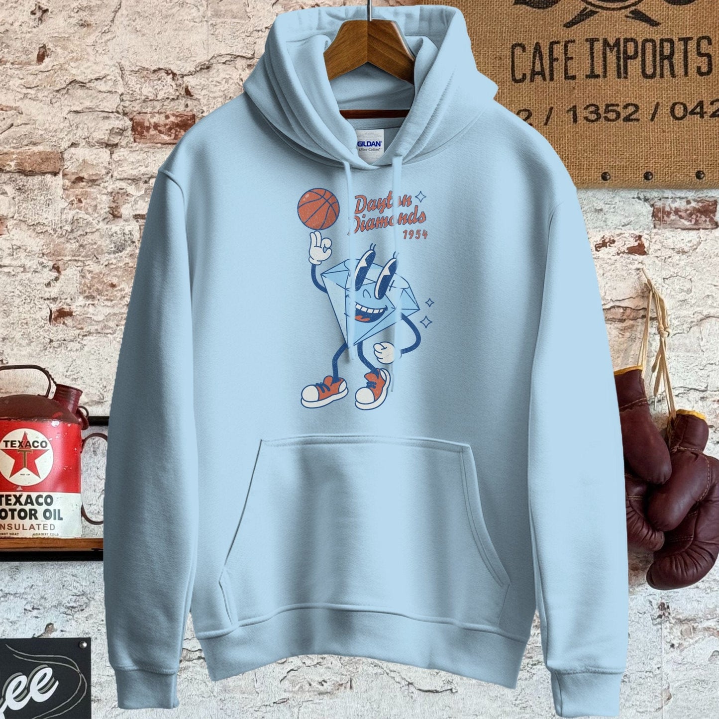 Hoodie / S / Light Blue Dayton Diamonds Sports Team Shirt