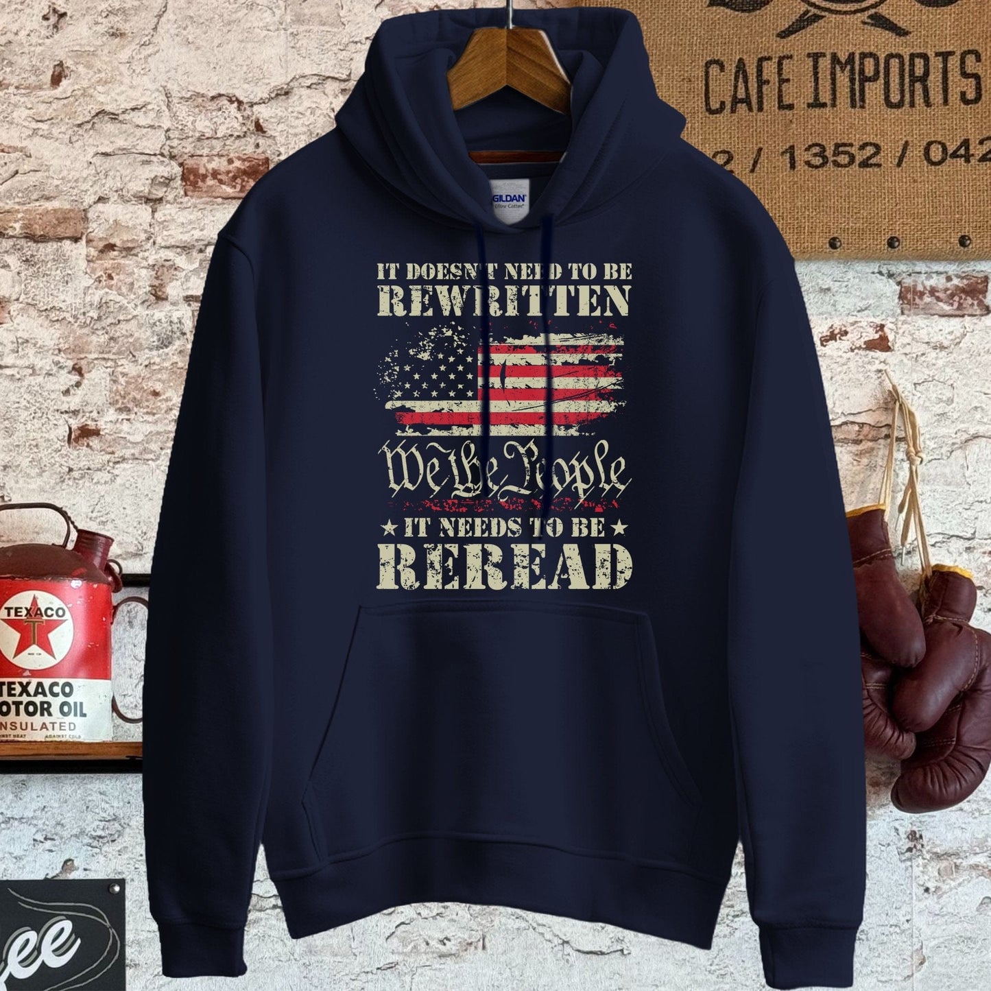 Hoodie / S / Navy It Needs To Be Reread Shirt