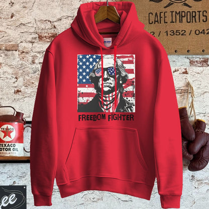 Hoodie / S / Red George Washington Freedom Fighter Shirt