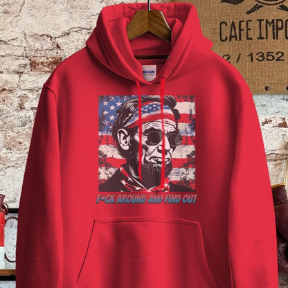 Hoodie / S / Red Patriotic Find Out Shirt