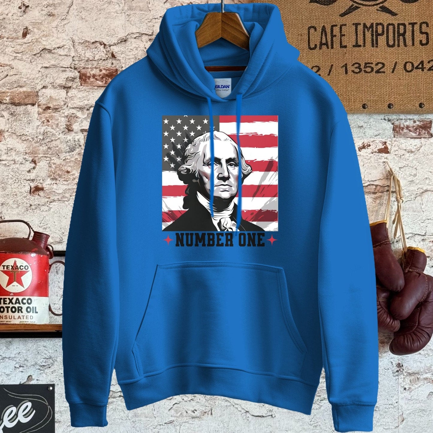 Hoodie / S / Royal Number One Founding Father Shirt