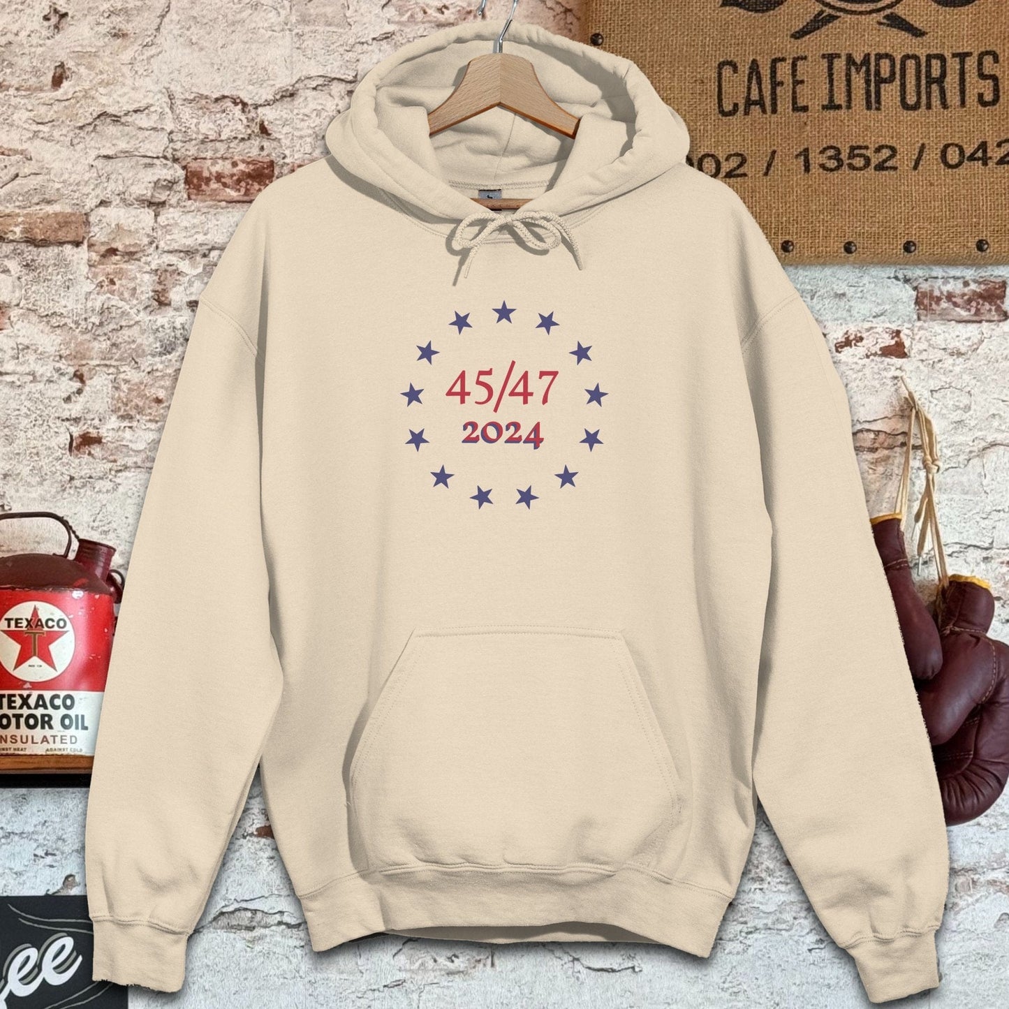 Hoodie / S / Sand 2024 45/47 Trump Shirts