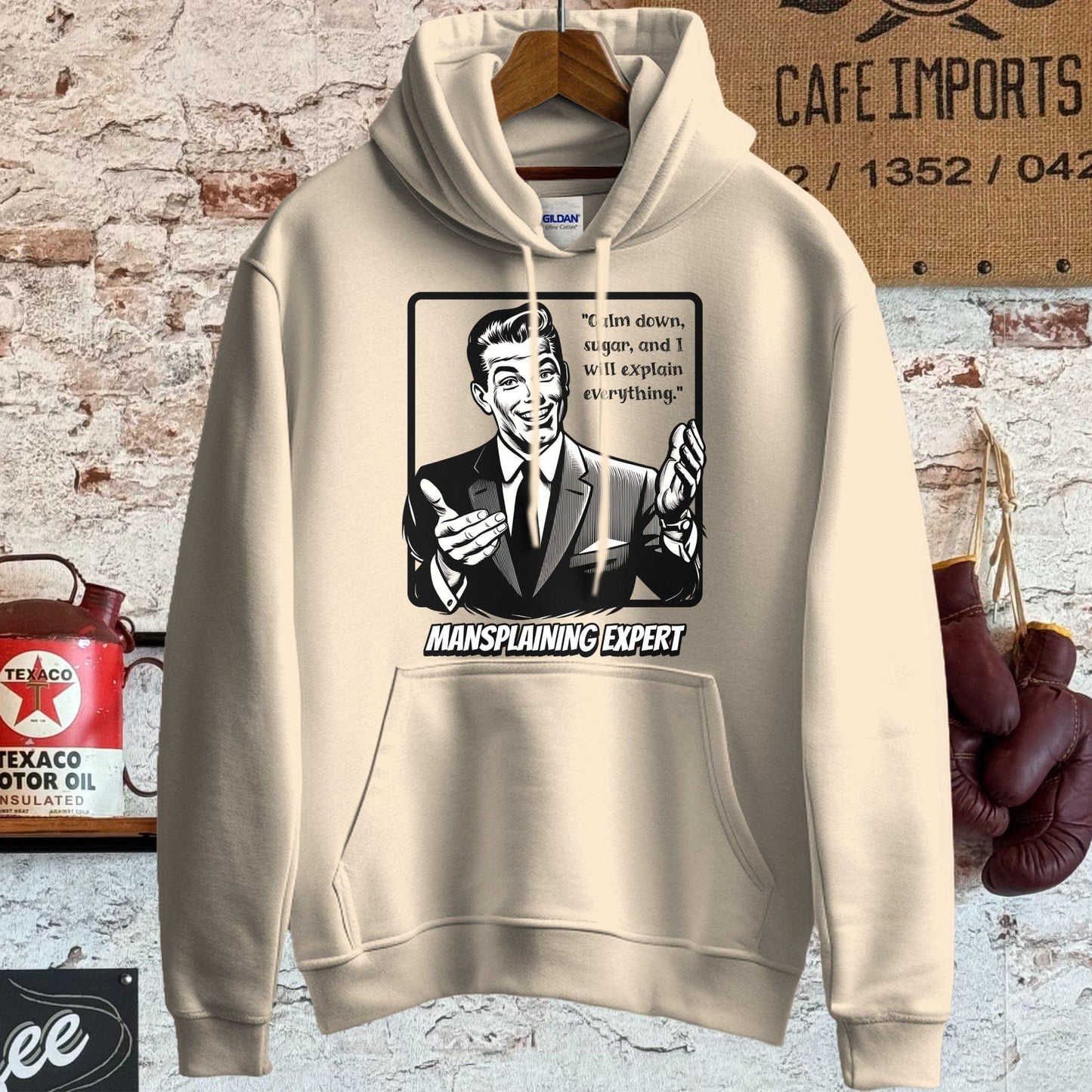 Hoodie / S / Sand Calm Down Sugar - Mansplaining Expert Shirt