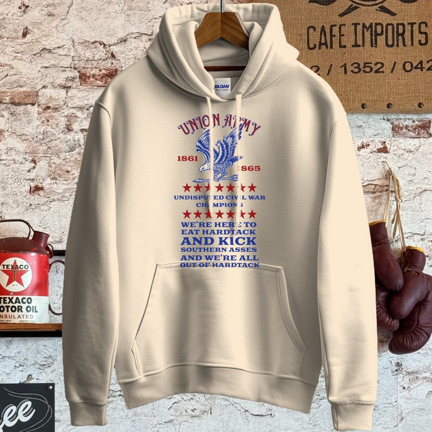 Hoodie / S / Sand Union Army Civil War Champions Shirt