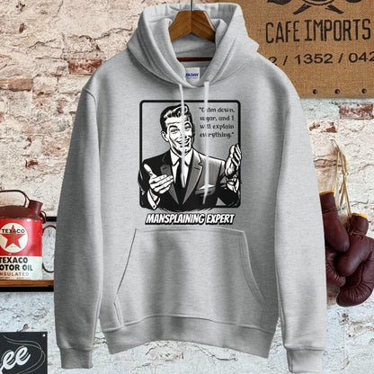 Hoodie / S / Sport Grey Calm Down Sugar - Mansplaining Expert Shirt