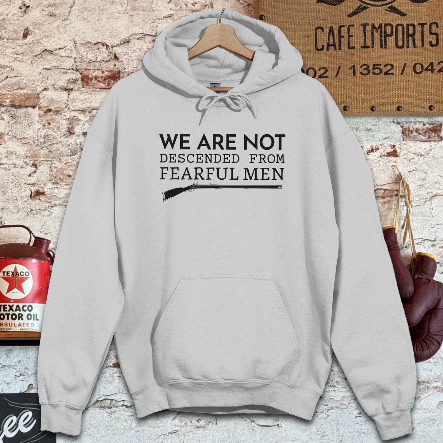 Hoodie / S / Sport Grey Not Descended From Fearful Men Shirts Shirts