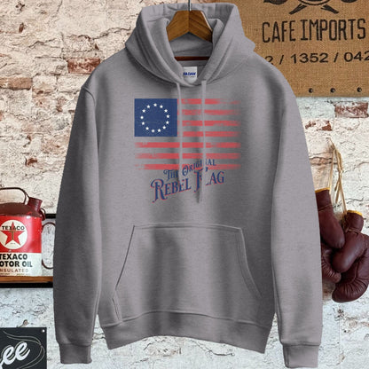 Hoodie / S / Sport Grey The Original Rebel Flag Shirt