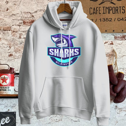 Hoodie / S / Sport Grey Wilmington Sharks Sports Team Shirt