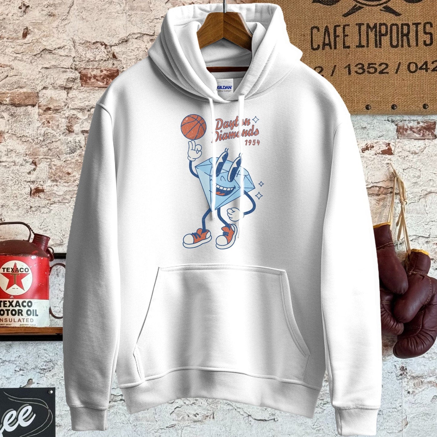 Hoodie / S / White Dayton Diamonds Sports Team Shirt