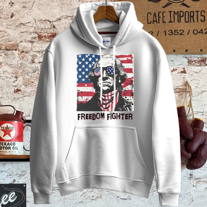 Hoodie / S / White George Washington Freedom Fighter Shirt