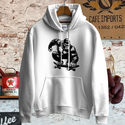 Hoodie / S / White Gorilla Skateboarding Shirt