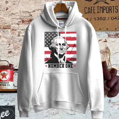 Hoodie / S / White Number One Founding Father Shirt