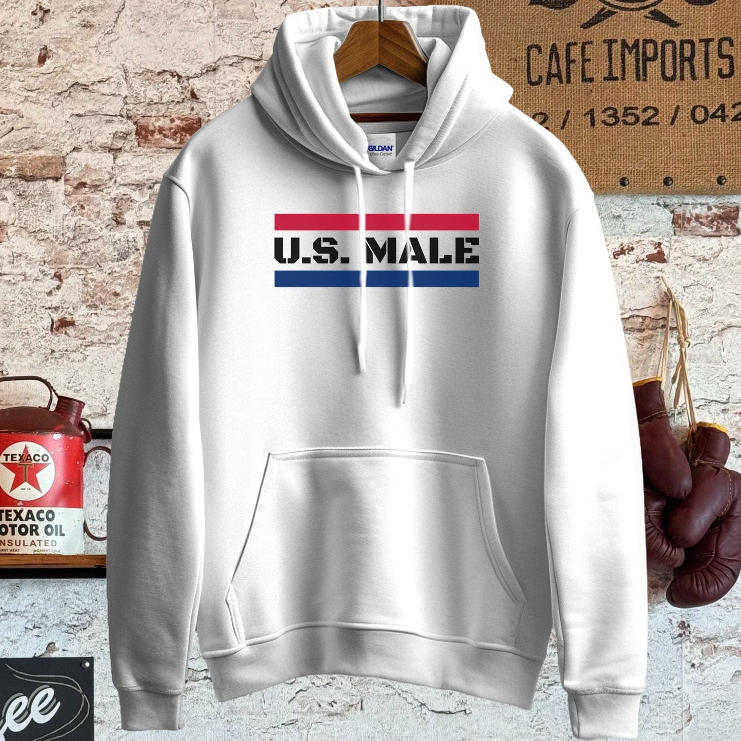 Hoodie / S / White U. S. Male Shirt