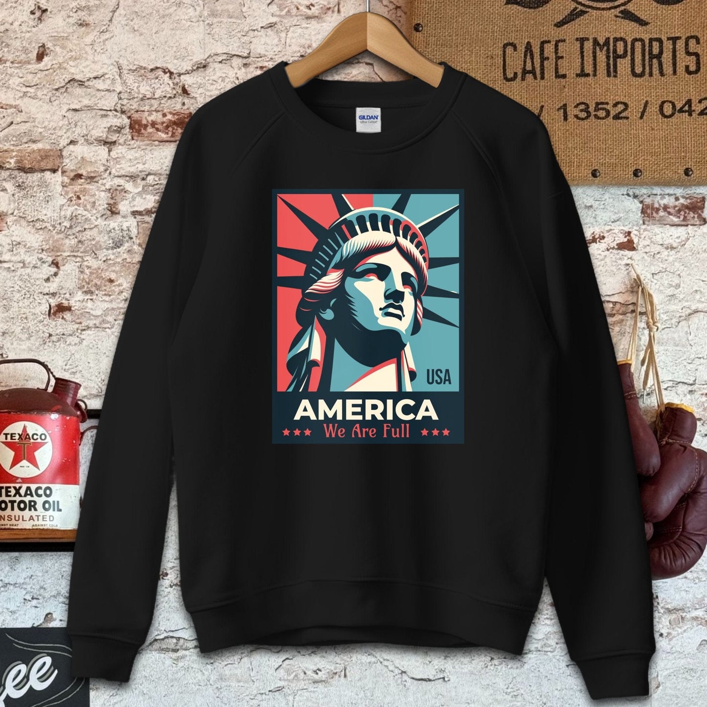 Sweatshirt / Black / S America We Are Full Shirt