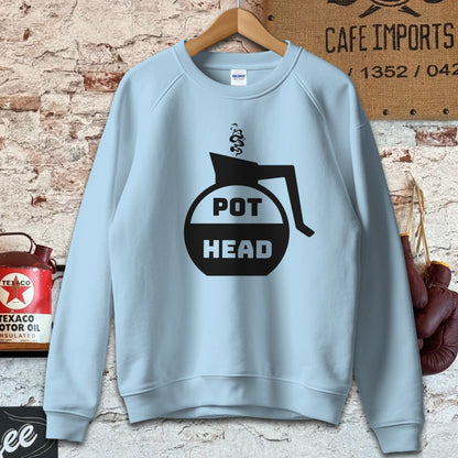 Sweatshirt / Light Blue / S Pot Head Coffee Shirt