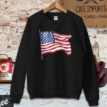 Sweatshirt / S / Black American Flag Shirt