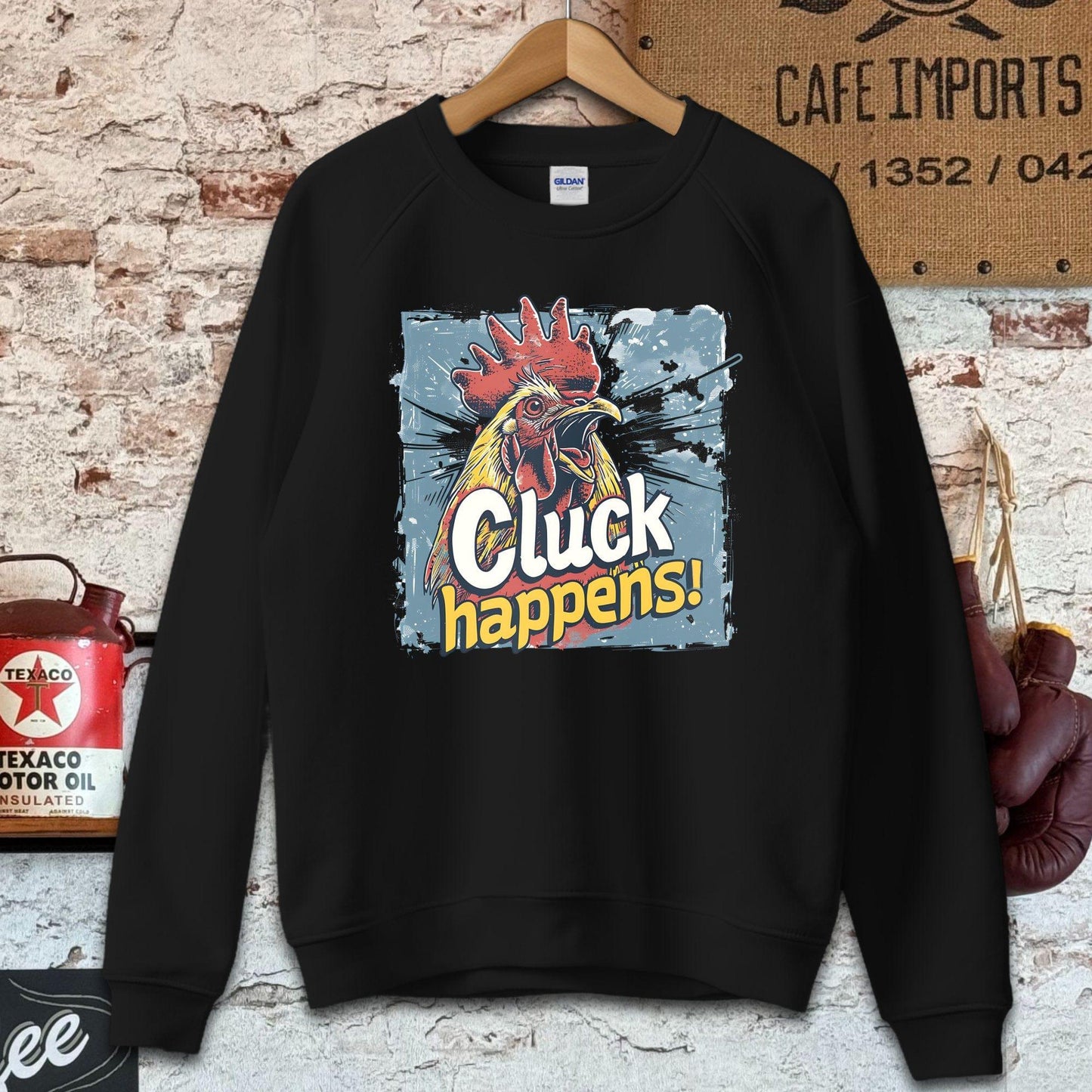 Sweatshirt / S / Black Cluck Happens T-Shirt