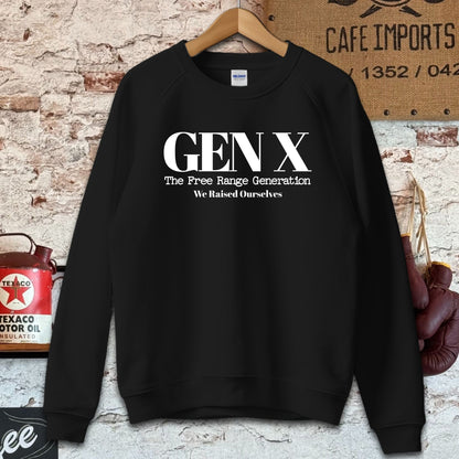 Sweatshirt / S / Black Gen X The Free Range Generation Shirts