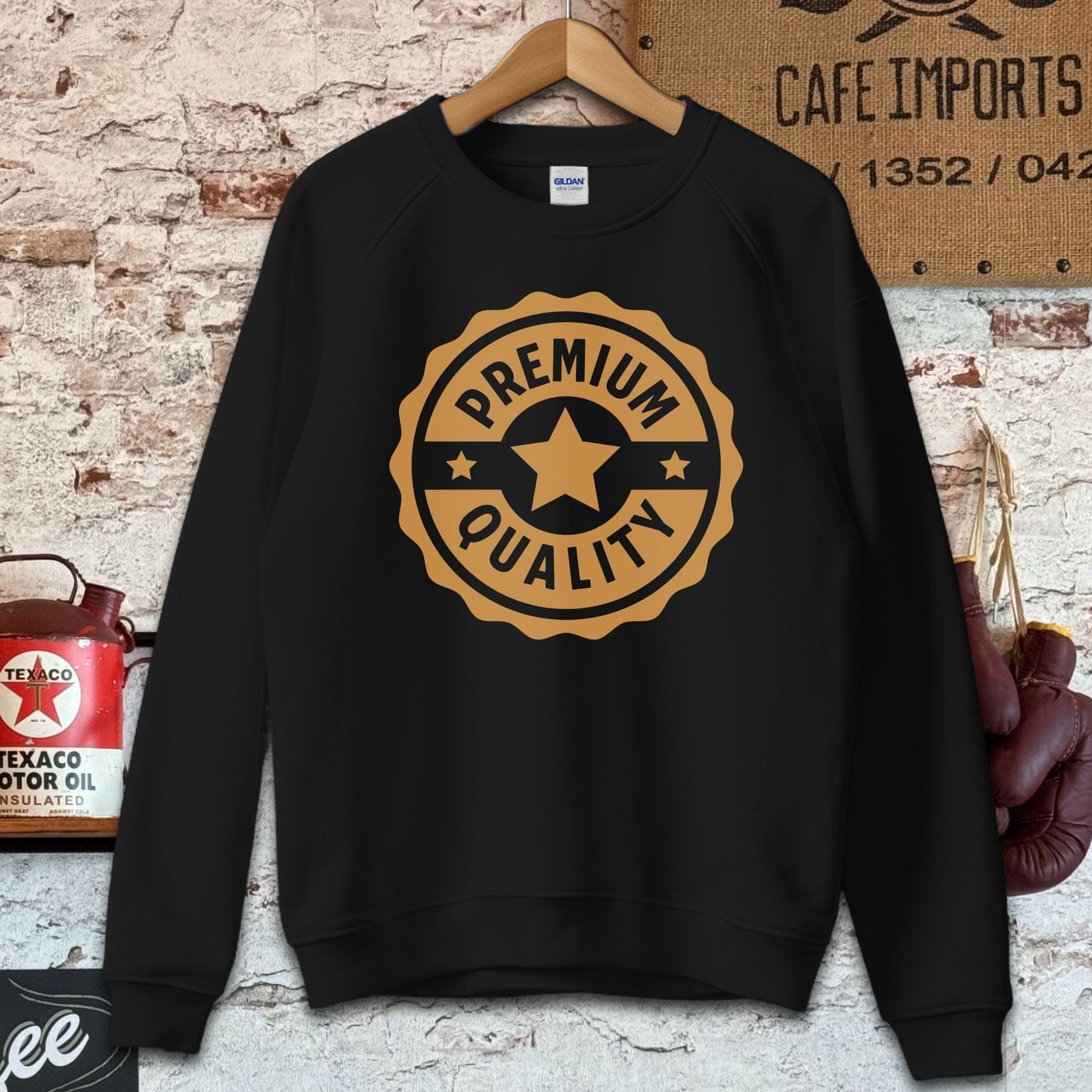 Sweatshirt / S / Black Premium Quality Badge Shirt