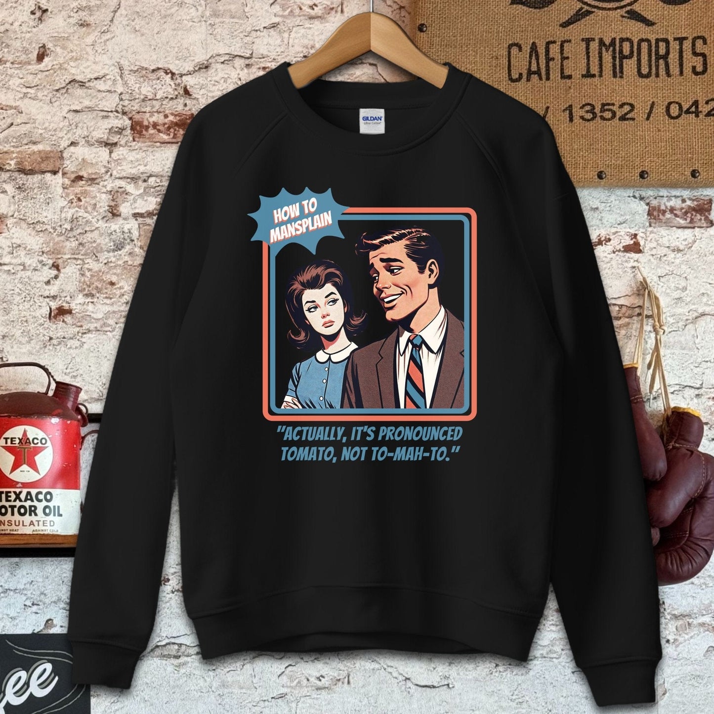 Sweatshirt / S / Black Pronounced Tomato- How To Mansplain Shirt