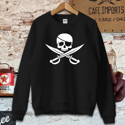 Sweatshirt / S / Black Skull and Crossbones Shirt