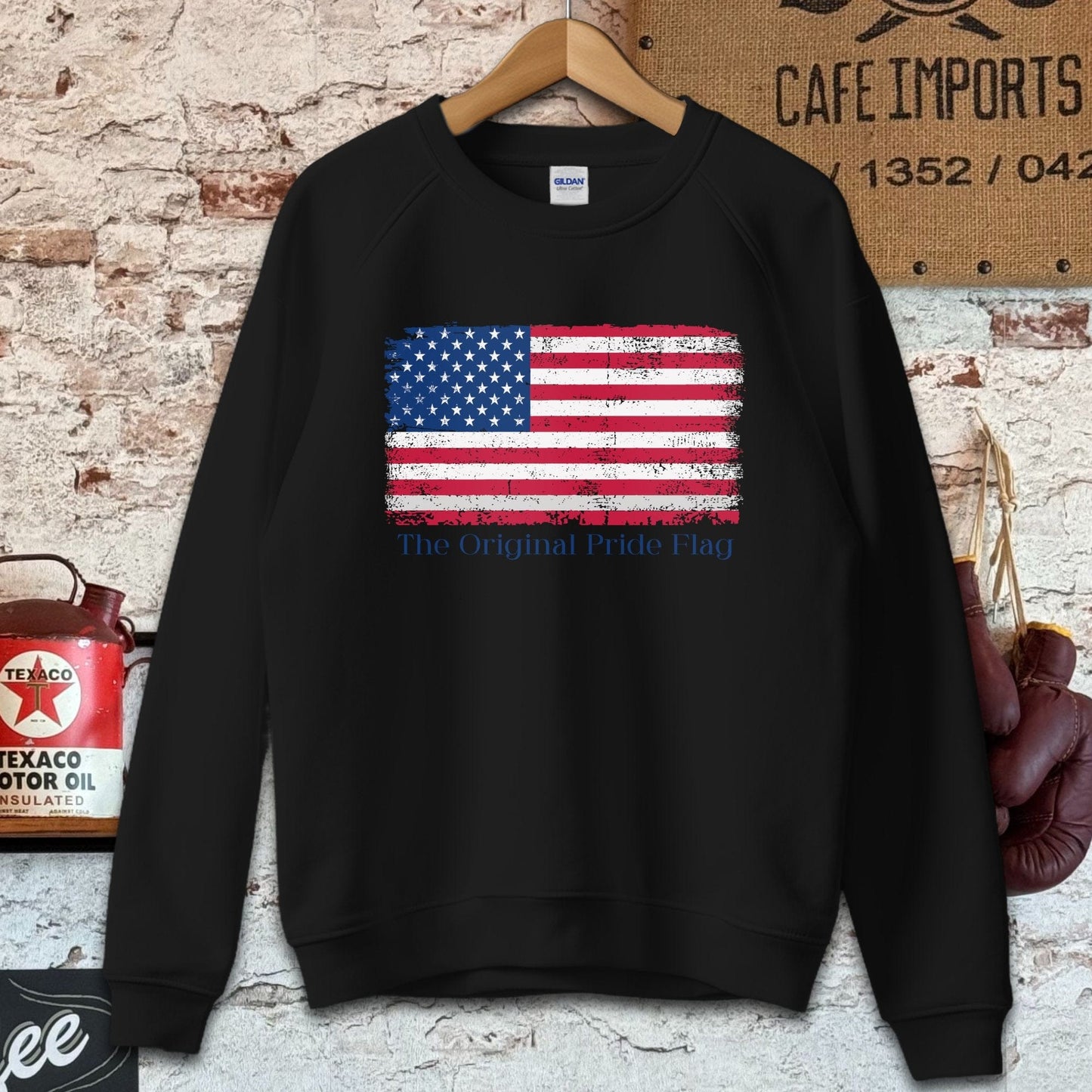 Sweatshirt / S / Black The Original Pride Flag Shirt