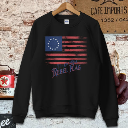 Sweatshirt / S / Black The Original Rebel Flag Shirt