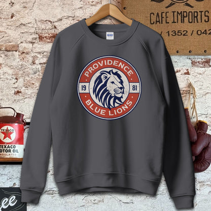 Sweatshirt / S / Dark Heather Providence Blue Lions Sports Team Shirt