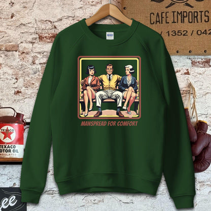 Sweatshirt / S / Forest Green Manspread For Comfort T-Shirt