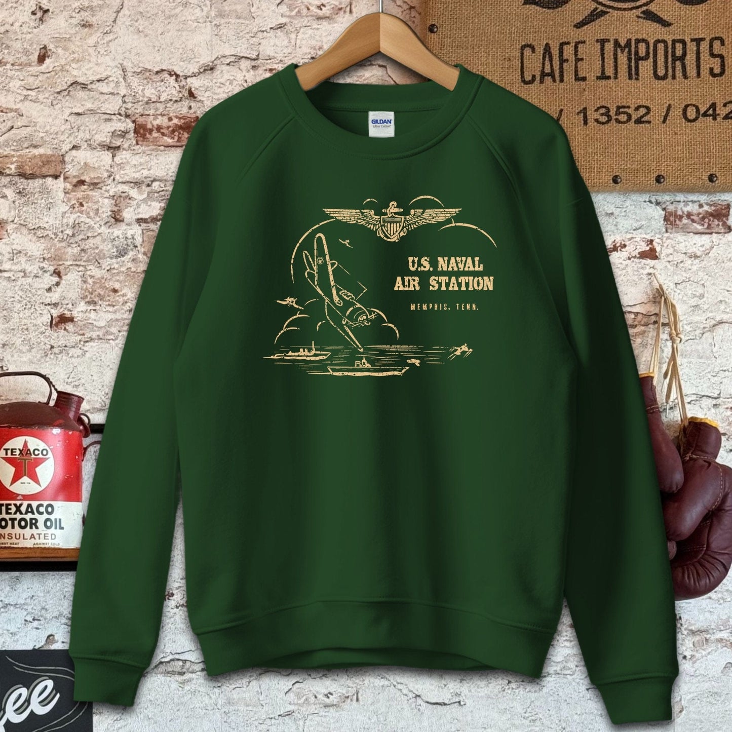 Sweatshirt / S / Forest Green U.S. Naval Air Station Shirt