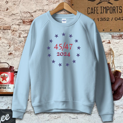 Sweatshirt / S / Light Blue 2024 45/47 Trump Shirts