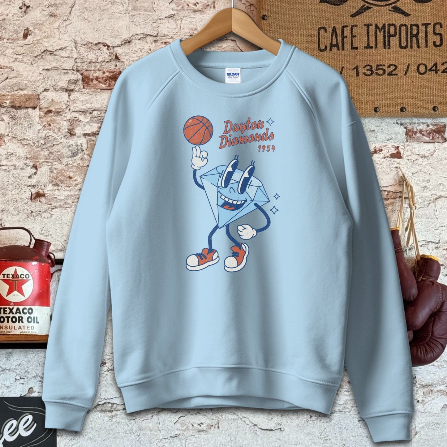 Sweatshirt / S / Light Blue Dayton Diamonds Sports Team Shirt