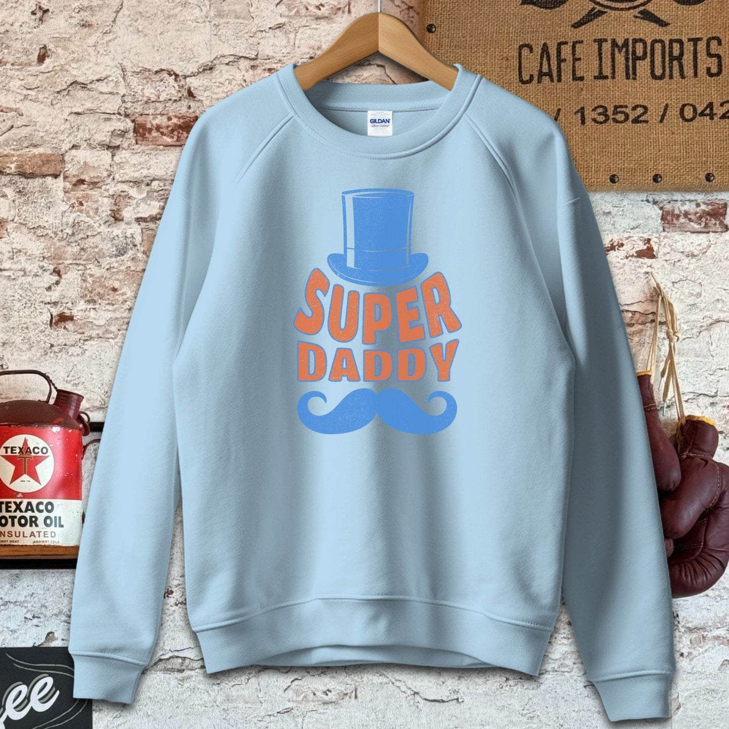 Sweatshirt / S / Light Blue Super Daddy Shirt