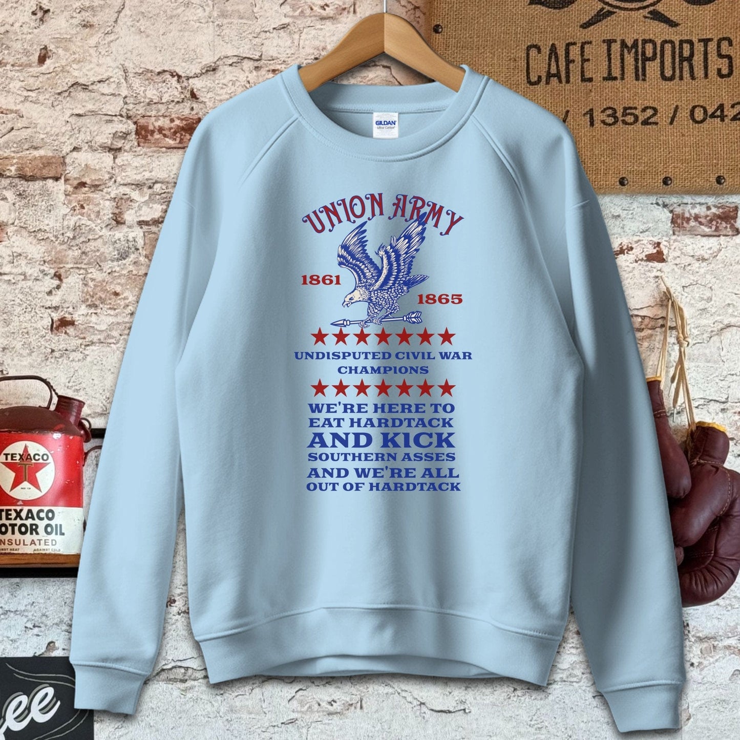 Sweatshirt / S / Light Blue Union Army Civil War Champions Shirt