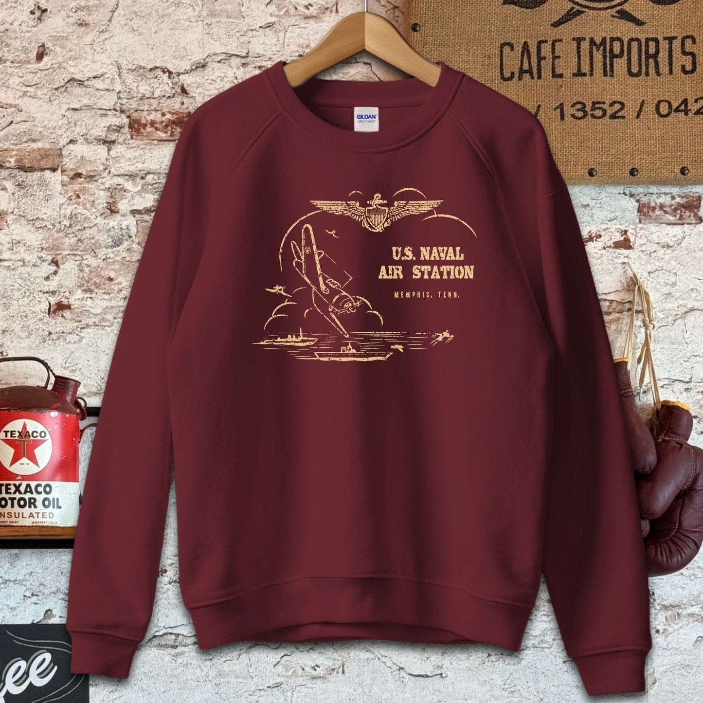 Sweatshirt / S / Maroon U.S. Naval Air Station Shirt