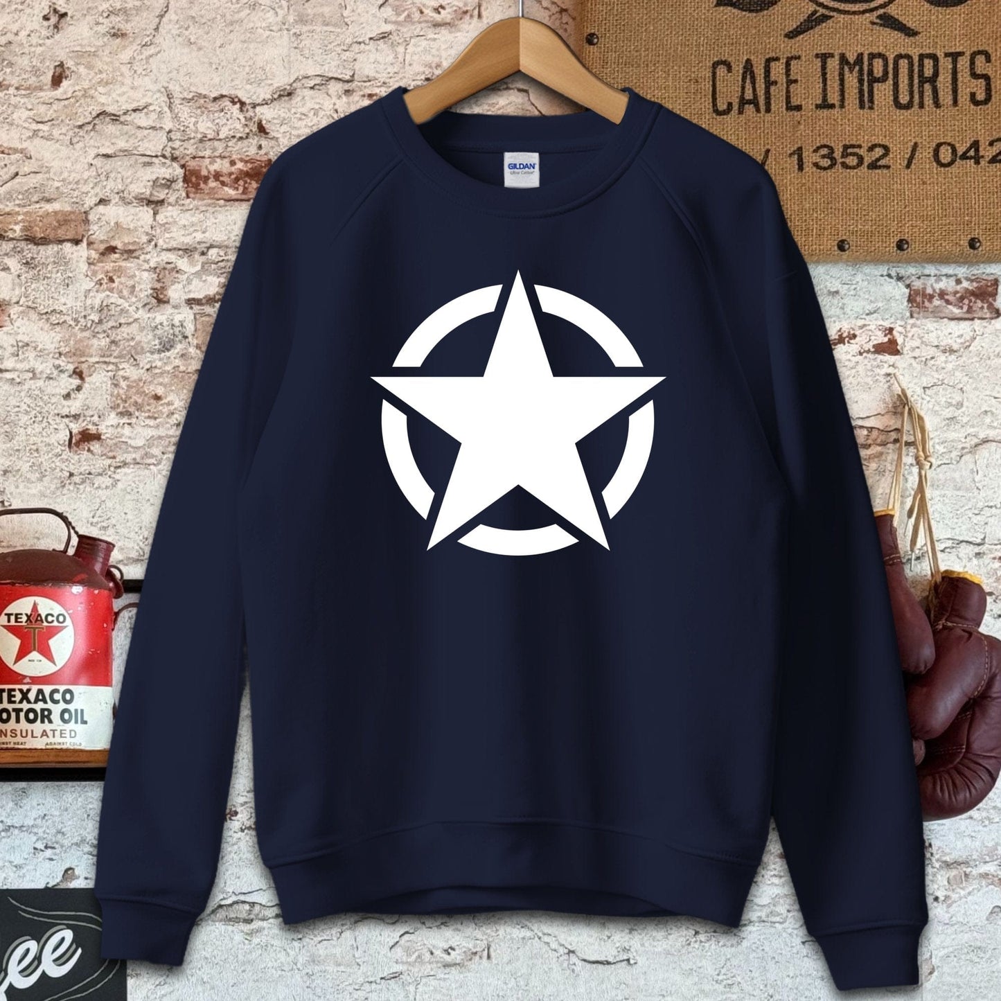 Sweatshirt / S / Navy Army Star Shirt