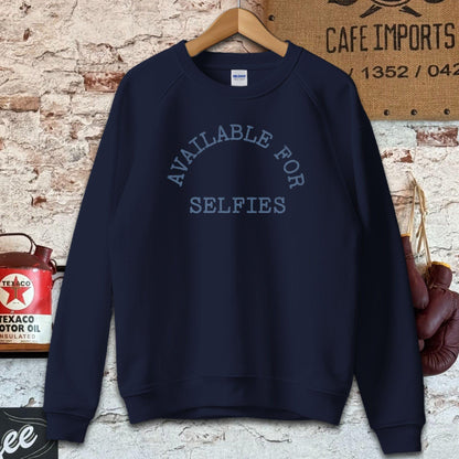 Sweatshirt / S / Navy Available for Selfies T-Shirt