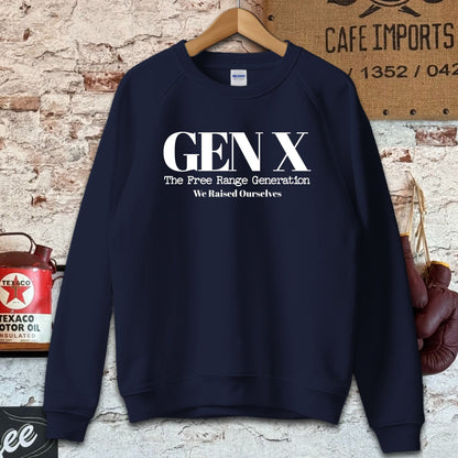 Sweatshirt / S / Navy Gen X The Free Range Generation Shirts