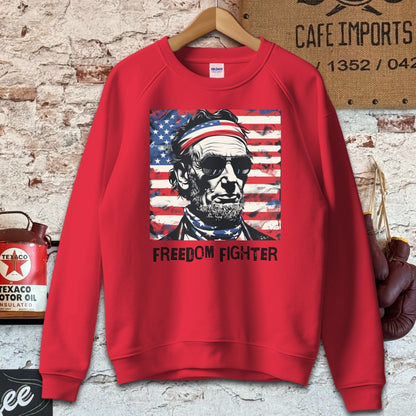 Sweatshirt / S / Red Abraham Lincoln Freedom Fighter Shirt