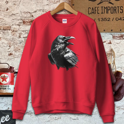 Sweatshirt / S / Red Gothic Crow Shirt