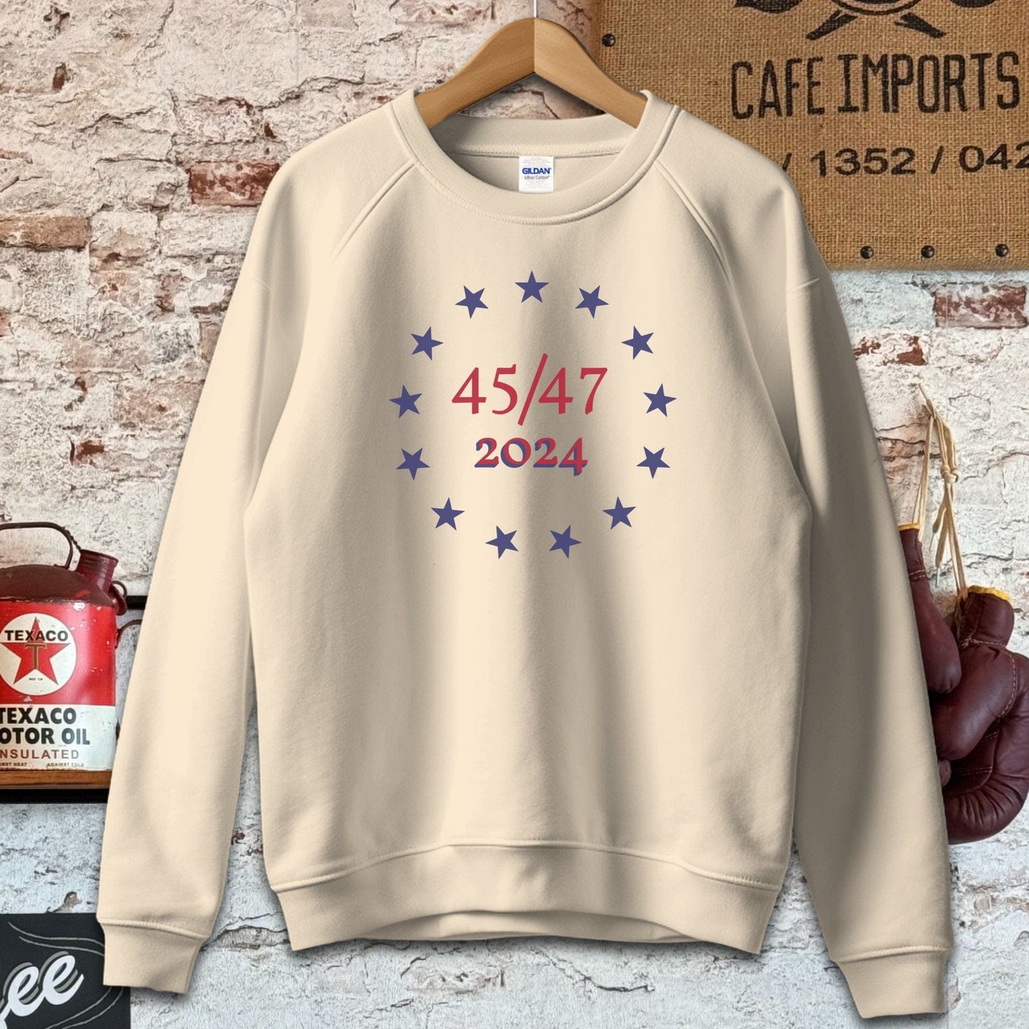 Sweatshirt / S / Sand 2024 45/47 Trump Shirts