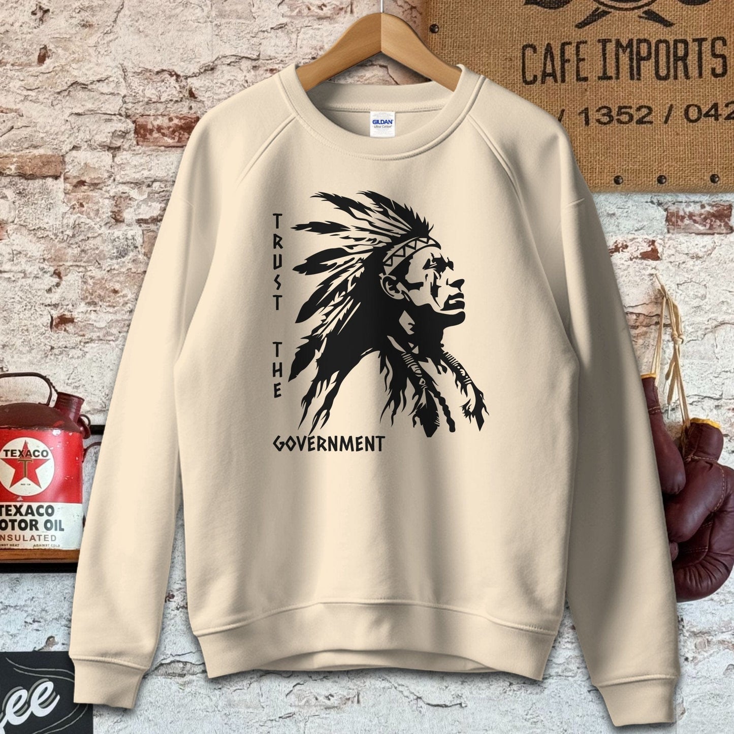 Sweatshirt / S / Sand Trust The Government Native Shirt