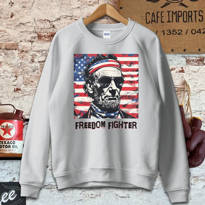 Sweatshirt / S / Sport Grey Abraham Lincoln Freedom Fighter Shirt