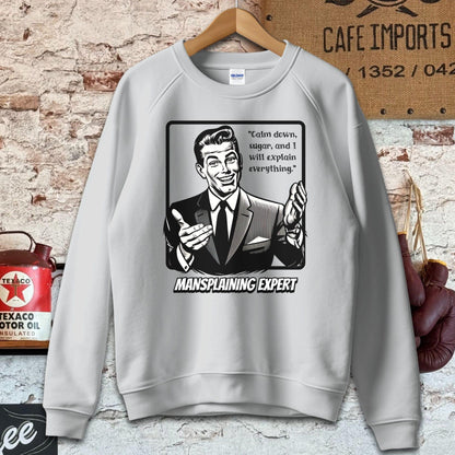 Sweatshirt / S / Sport Grey Calm Down Sugar - Mansplaining Expert Shirt