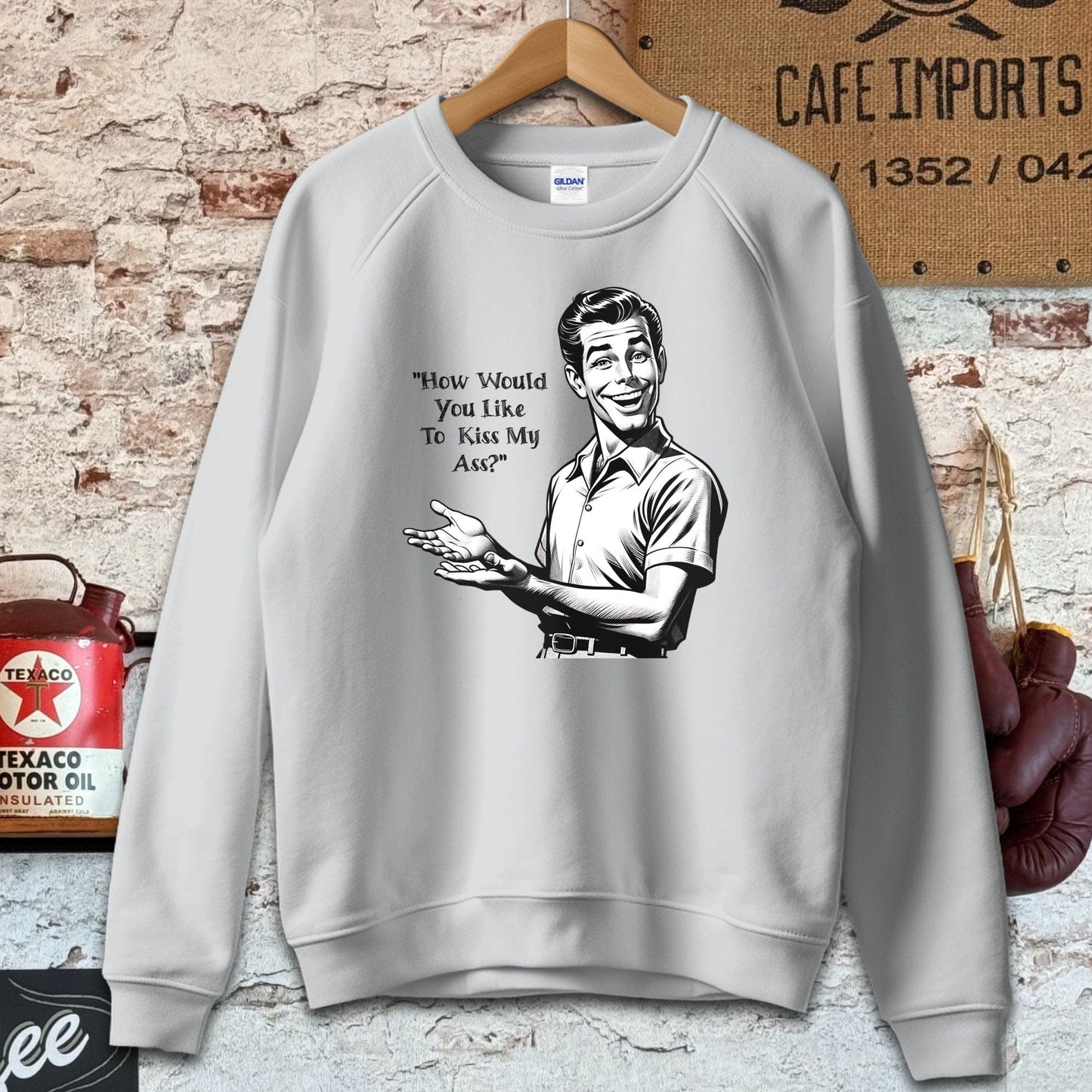 Sweatshirt / S / Sport Grey Kiss My Ass Shirts