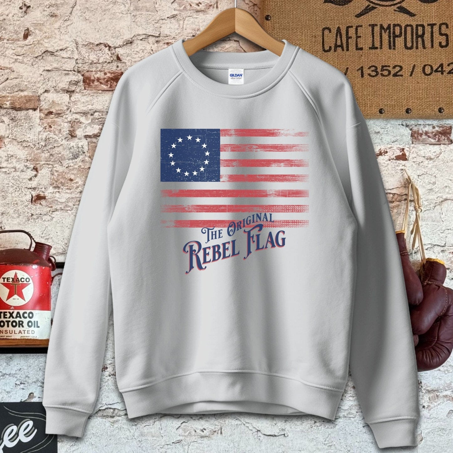 Sweatshirt / S / Sport Grey The Original Rebel Flag Shirt