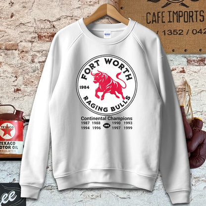 Sweatshirt / S / White Fort Worth Raging Bulls Vintage Style Shirt