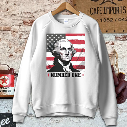 Sweatshirt / S / White Number One Founding Father Shirt